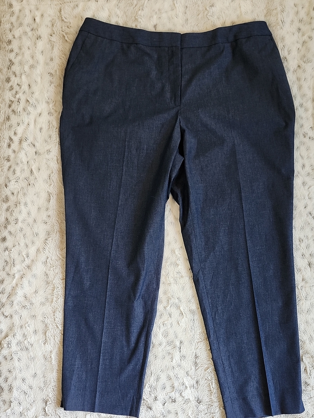 Talbots Hampshire Ankle Pants Navy Blue Trousers 20W NEW
